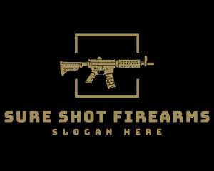 Gold Gun Firearm logo design