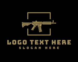 Gold Gun Firearm Logo