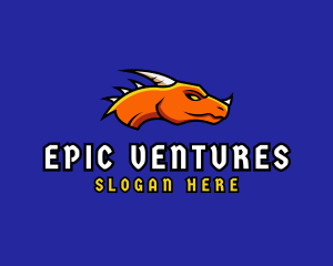 Epic - Gaming Dragon Creature logo design
