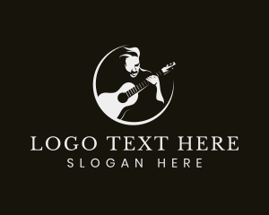 Band Guitarist Music Logo