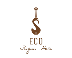 Swan - Brown Swan Violin logo design