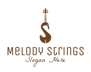 Violin - Brown Swan Violin logo design