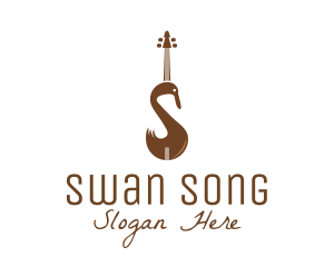 Brown Swan Violin logo design