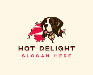 Saint Bernard Switzerland Dog logo design