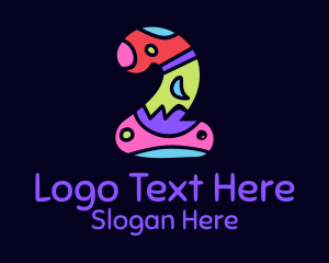 Festivity - Colorful Shapes Number 2 logo design