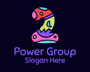 Multiple - Colorful Shapes Number 2 logo design
