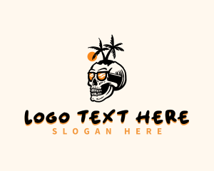 Sunglasses - Skull Island Beach logo design