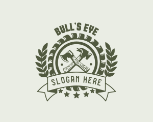 Rustic Axe Hammer logo design