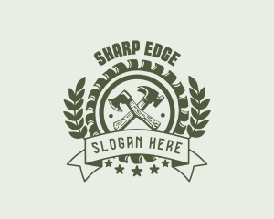 Axe - Rustic Axe Hammer logo design