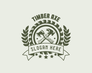 Saw Axe Hammer logo design