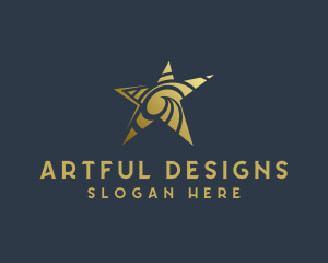 Golden Star Art Studio logo design