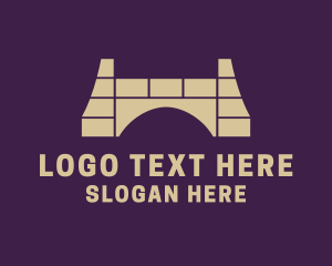 Bridge - Medieval Arch Bridge logo design