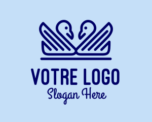 Safari - Blue Swan Monoline logo design