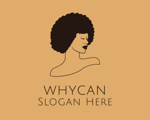 Woman Afro Beauty Salon  Logo