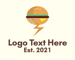 Dish - Burger Fast Food logo design