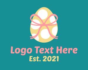 Present - Spotted Egg Present logo design