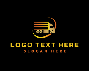 Dump Truck - Logistics Truck Delivery logo design