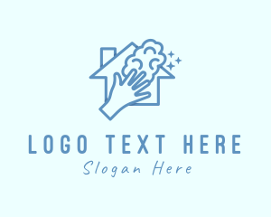 Clean - Home Cleaning Wash logo design