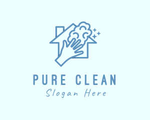 Home Cleaning Wash logo design