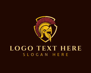 Character - Spartan Warrior Helmet logo design