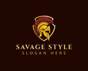 Spartan Warrior Helmet logo design