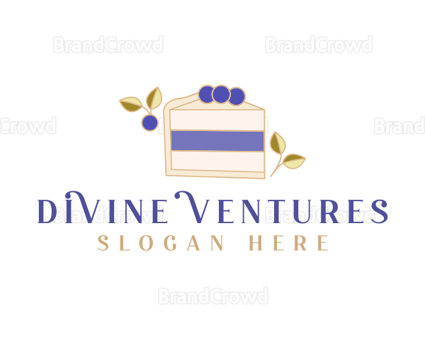 Blueberry Sweet Dessert Logo