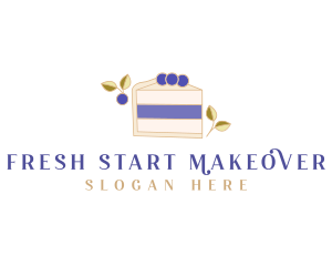 Blueberry Sweet Dessert logo design