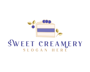 Blueberry Sweet Dessert logo design