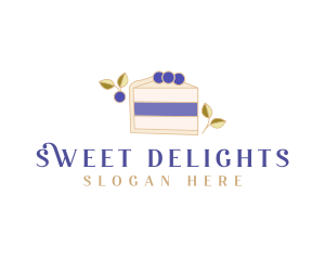 Blueberry Sweet Dessert logo design