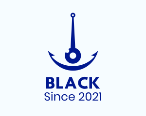 Maritime - Minimalist Blue Anchor Eye logo design