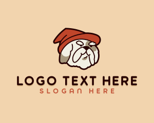 Cute - Wizard Hat Dog logo design