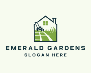 Garden Lawn Mower logo design