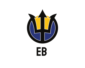 Circle Barbados Flag  Logo