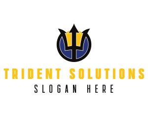 Trident Barbados Flag  logo design