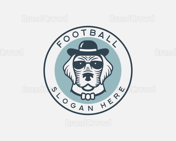 Bowler Hat Fashion Dog Logo
