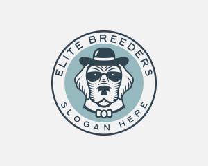 Bowler Hat Fashion Dog logo design