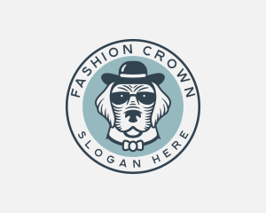 Bowler Hat Fashion Dog logo design