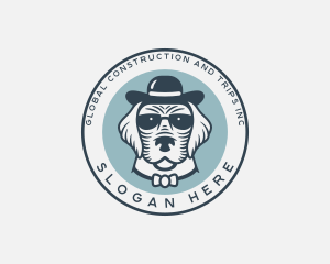 Vet - Bowler Hat Fashion Dog logo design