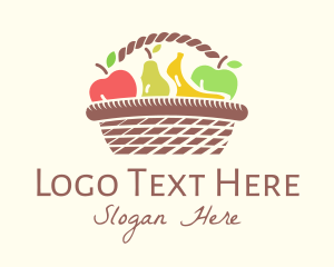 Fresh Fruit - Healthy Fruit Basket logo design