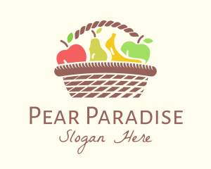 Pear - Healthy Fruit Basket logo design