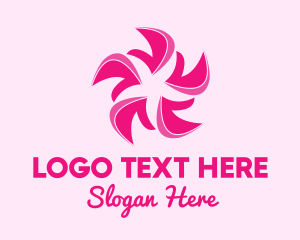 Florist - Pink Flower Petals logo design
