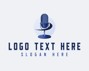Sing - Mic Microphone Podcast logo design