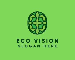 Eco Leaf Tile logo design