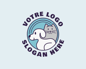 Dog Cat Veterinarian Logo