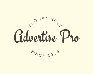 Advertisement - Classic Brush Calligraphy logo design