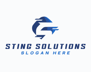 Logistics Delivery Letter S logo design