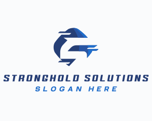 Logistics Delivery Letter S logo design