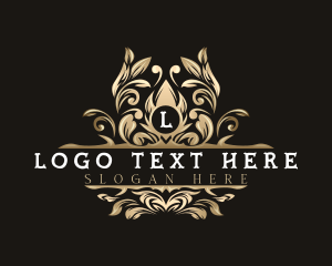 Deluxe - Luxury Floral Decoration logo design