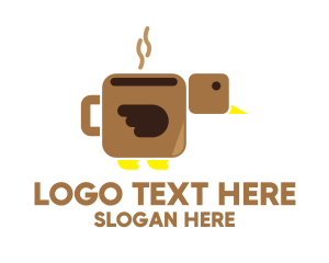 Buisness - Brown Coffee Bird logo design