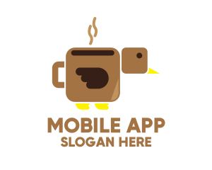 Mug - Brown Coffee Bird logo design